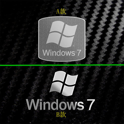 windows7标志金属贴 win7 LOGO 金属贴纸 电脑DIY贴 手机防辐射贴