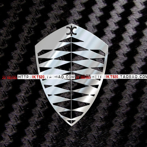 柯尼塞格logo金属贴纸装饰贴标志