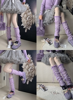 芭蕾变奏曲2026春季绸缎花边蕾丝袜套叠搭白色竖纹蕾丝波点连裤袜