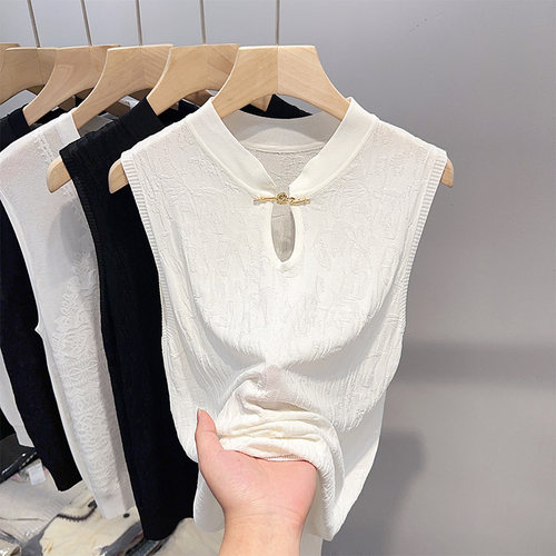 新中式国风遮肚显瘦无袖上衣