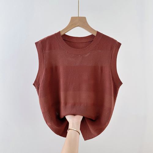 镂空冰丝打底背心女夏季薄款