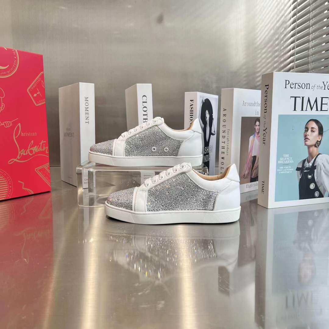 欧洲站cl红底鞋潮男鞋低帮铆钉鞋情侣潮流板鞋休闲女鞋头钉水钻鞋