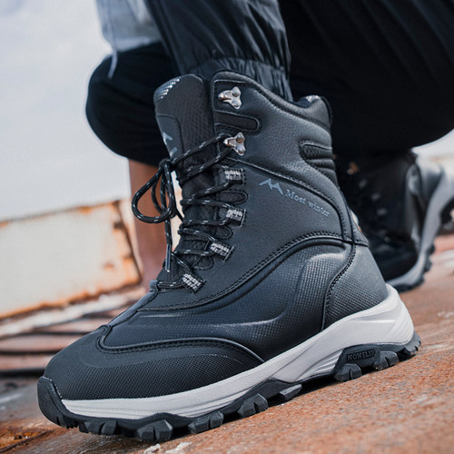 男士冬季防寒靴加绒加厚雪地靴男