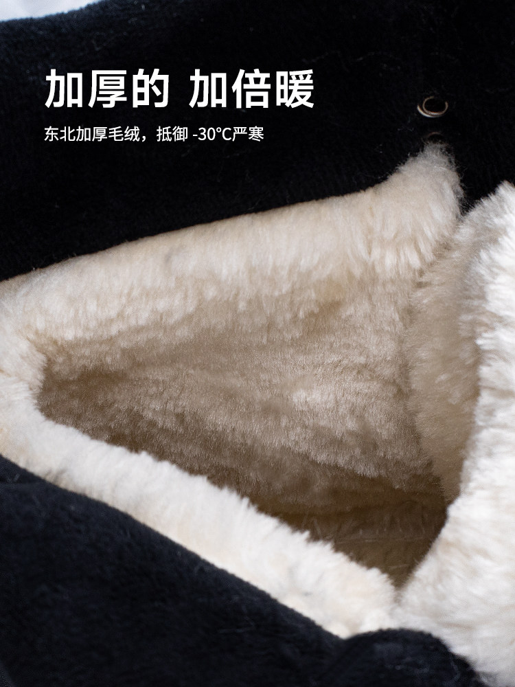MENS WINTER WINTER BOOTS FLEECE THICKENED SNOW BOOTS MENS HIGH-TOP MARTIN BOOTS WATERPROOF AND NON-SLIP MENS NEW WARM BOOTS