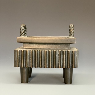 铜香炉香薰口径13 伴庐香堂 炉经典 早期索耳四足鼎式 8.8cm 陈巧生