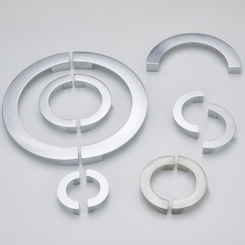 包邮欧式简约现代时尚半圆拉手真亮光拉丝拉手橱柜门抽屉衣柜把手,基础建材,小拉手,淘宝优惠券,粉丝福利购,淘宝优惠卷