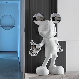 米奇摆件站立迎宾客厅大型落地公仔米老鼠网红轻奢手办大号装饰品