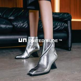 UNITEDNUDE断码 Bootie女士时尚 24秋冬特价 Zip 拉链短靴 Rockit