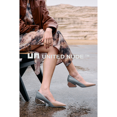 UNUNITEDNUDE百搭拼接色尖头女鞋