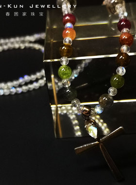 孤品月光石魔法护身符吊坠项链