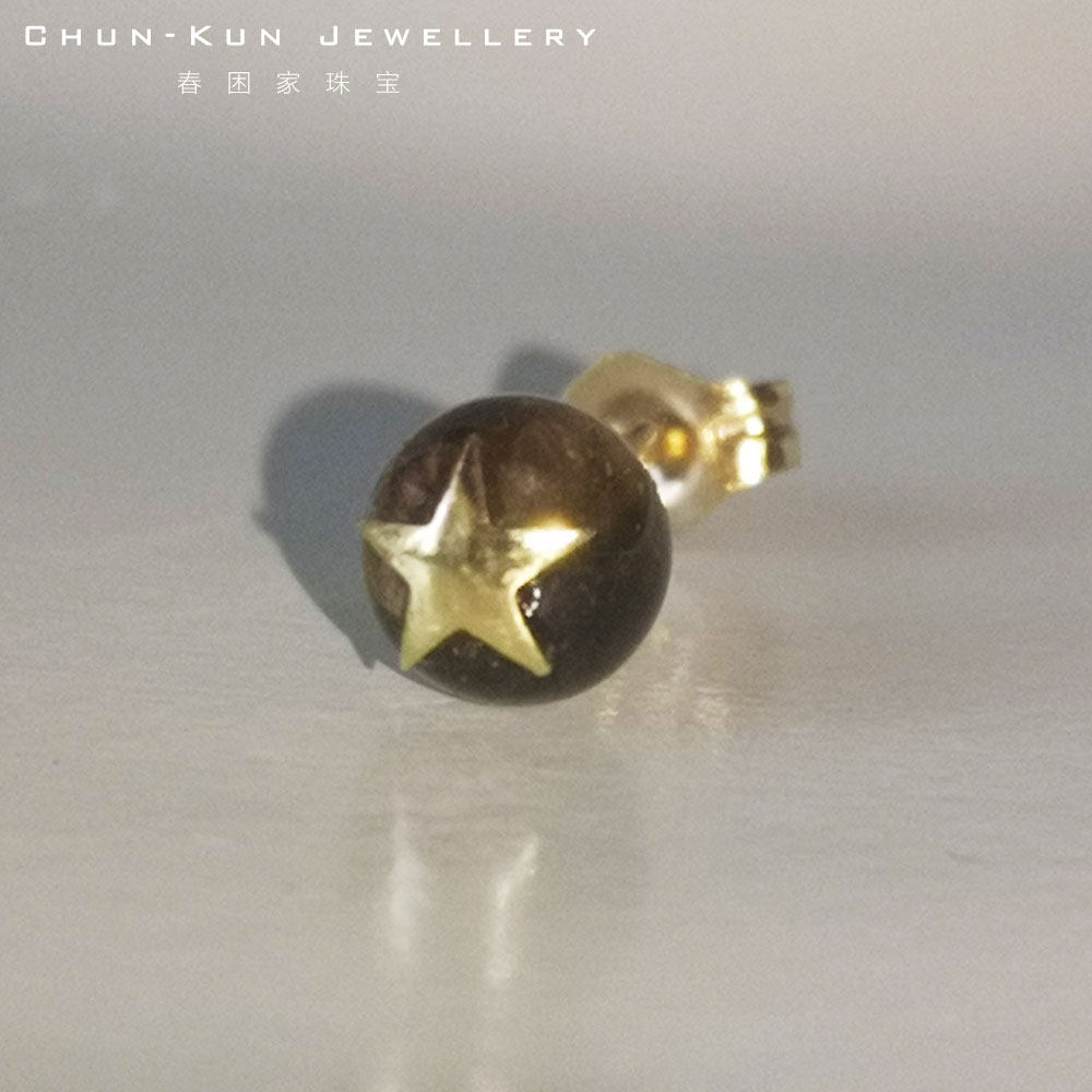 18k黄金耳钉耳针耳环diy配件