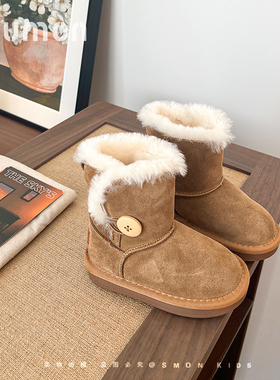 儿童雪地靴男女童冬季新款大棉靴加绒加厚保暖防寒靴小童宝宝冬鞋