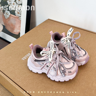 书萌童鞋儿童运动鞋2026新款冬季女童老爹鞋加绒保暖男童二棉鞋子