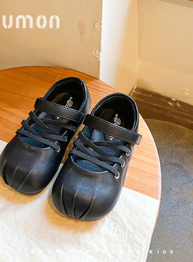 女童皮鞋春秋季新款小女孩英伦风公主鞋女宝宝单鞋黑色演出鞋