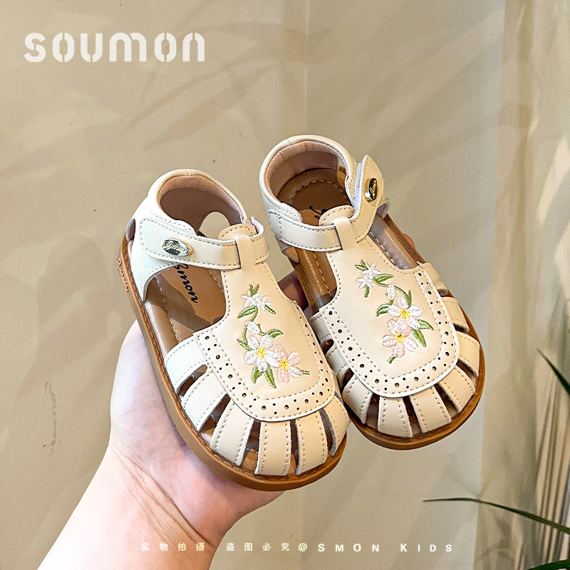女童凉鞋婴儿鞋子夏季1一2-3岁小女孩包头公主鞋软底儿童女宝宝鞋
