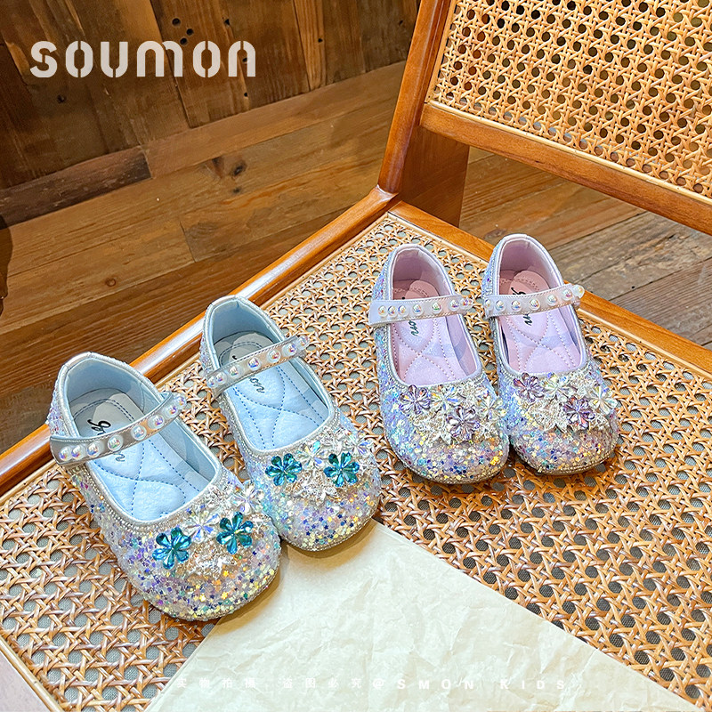 书萌女童公主鞋2025春季新款小女孩蝴蝶结水晶鞋女宝宝单鞋软底鞋,童鞋/婴儿鞋/亲子鞋,皮鞋,淘宝优惠券,粉丝福利购,淘宝优惠卷
