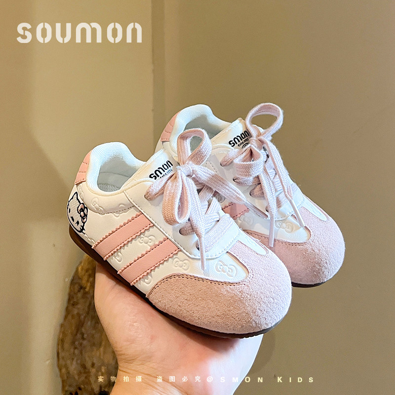 儿童运动鞋防滑板鞋女款2026新款女童阿甘鞋小童休闲鞋刺绣公主鞋