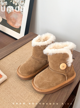 儿童雪地靴男女童冬季新款大棉靴加厚保暖防寒小童靴宝宝冬鞋棉鞋