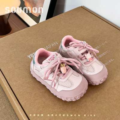 书萌儿童运动鞋春季新款女童轻便透气网面鞋小女孩百搭休闲软底鞋