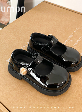 书萌儿童公主鞋女童黑色小皮鞋2026春秋新款小女孩演出鞋宝宝单鞋