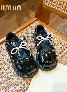 儿童皮鞋公主鞋女童配礼服2026春季小女孩黑色演出鞋小童防滑单鞋