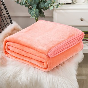 毛毯铺床法莱绒毯子春秋沙发盖毯大学生宿舍保暖盖腿毯纯色空调毯