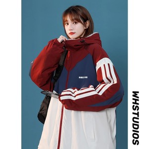 2025冬装新款 中性风撞色羊羔毛加厚棉衣外套 M265/P128 148，男装棉衣，电商A146