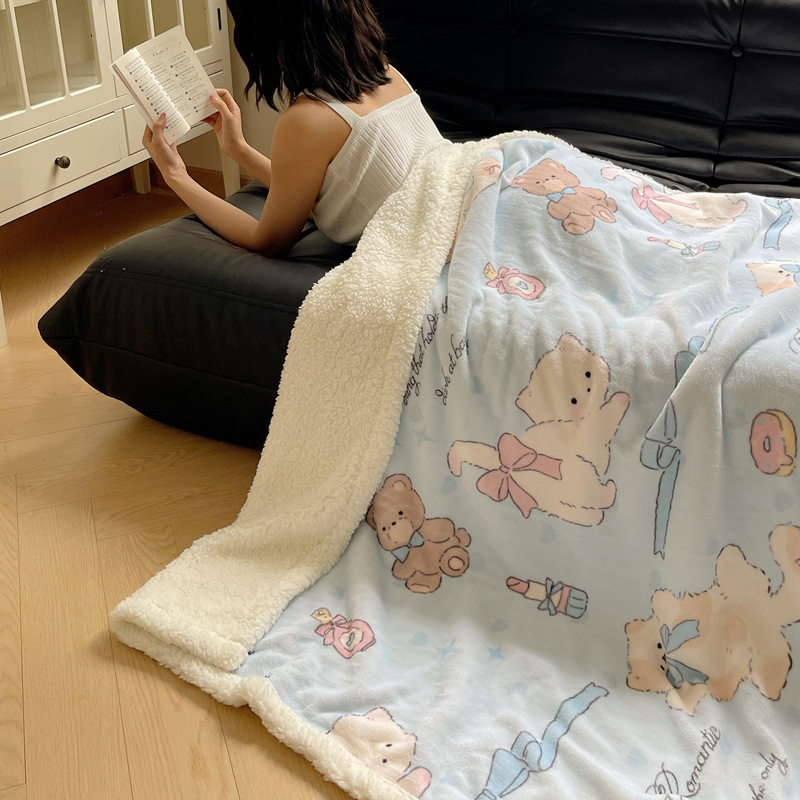 羊羔绒毛毯办公室披肩午睡小毯子学生宿舍珊瑚绒沙发盖毯加厚,床上用品,休闲毯/毛毯/绒毯,淘宝优惠券,粉丝福利购,淘宝优惠卷