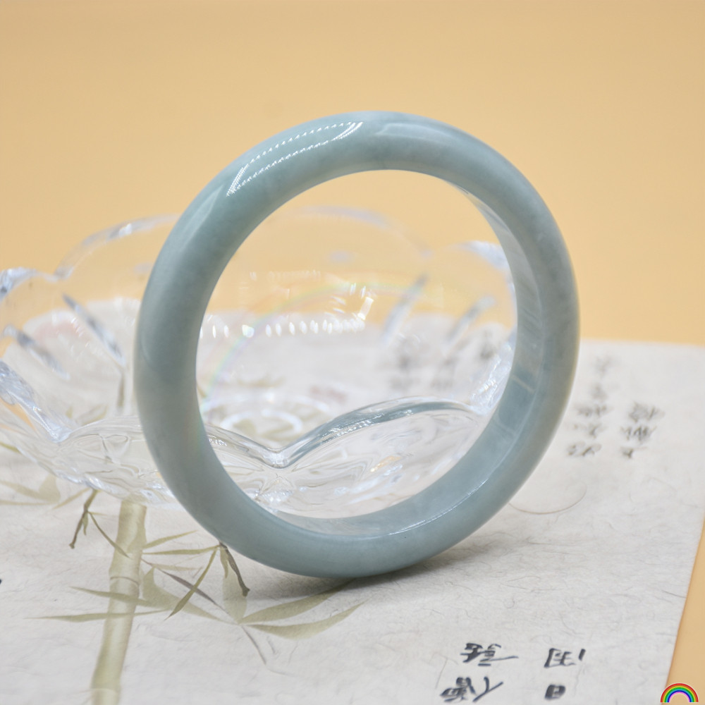 天然A货翡翠玉手镯女款翠色冰糯种油青玉石镯子真玉礼物 Rwbuy