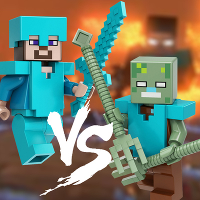 MC我的世界积木人仔配武器