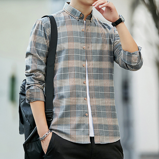 小码男装XS小号S格子长袖衬衫男女林弯弯衬衣155小个子外套