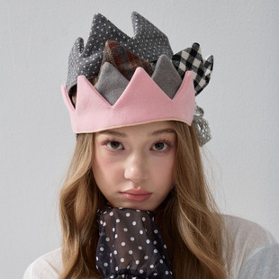 日常搭配可爱少女心生日皇冠帽子头套帽子网红拍照道具女甜美