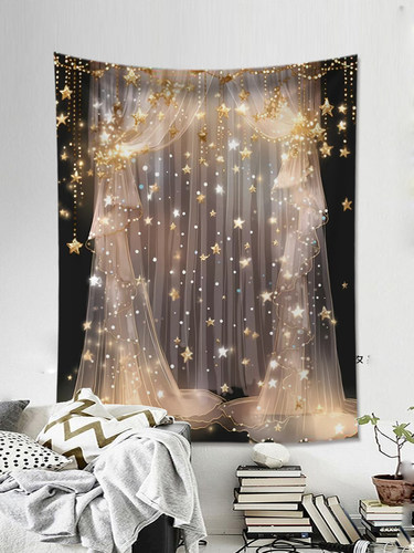 梦幻帘竖版背景布挂布