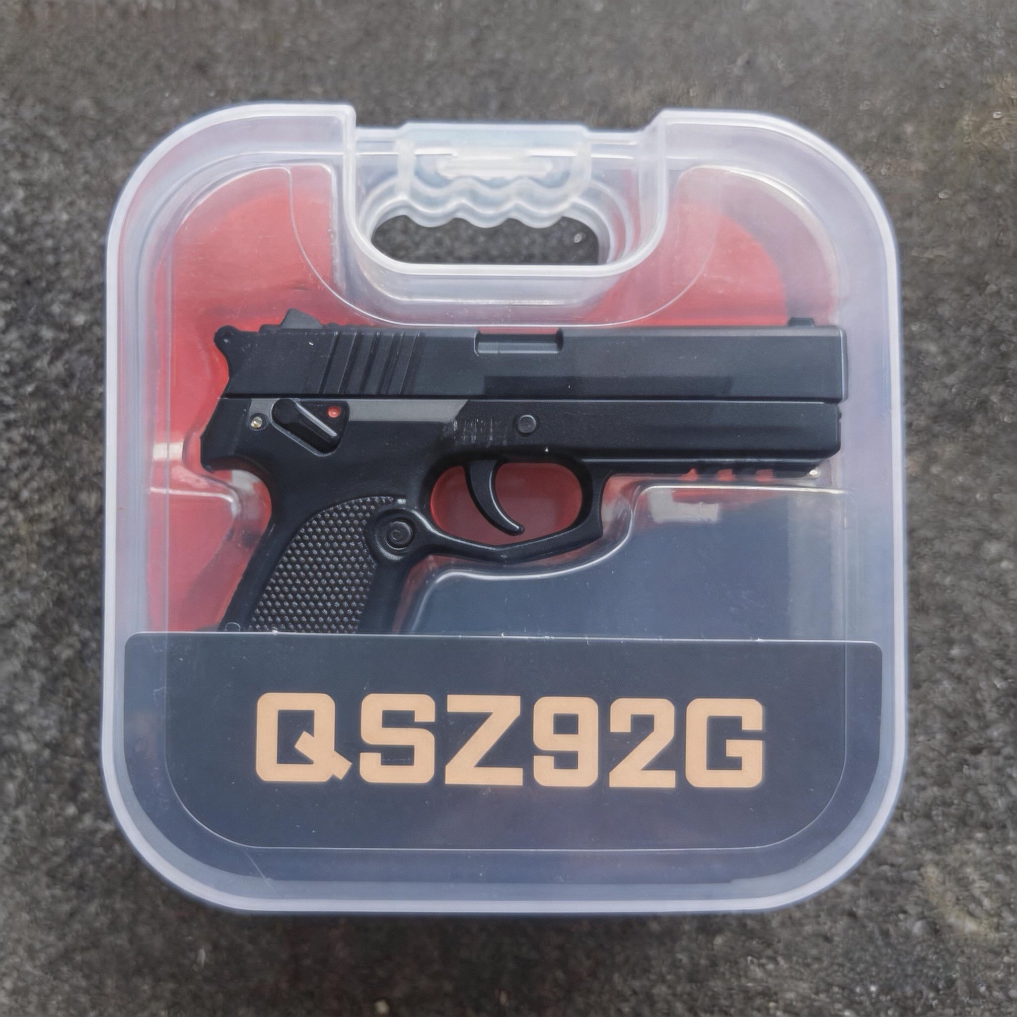 1:3比例QSZ92G塑料手枪仿真模型钥匙扣文创玩具可动可拆卸不可射