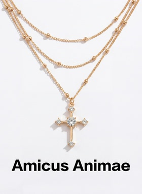 AmicusAnimae双层镶钻锁骨链