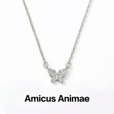AmicusAnimae满钻蝴蝶锁骨链