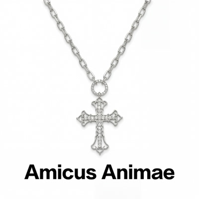 AmicusAnimae镶钻十字架锁骨链