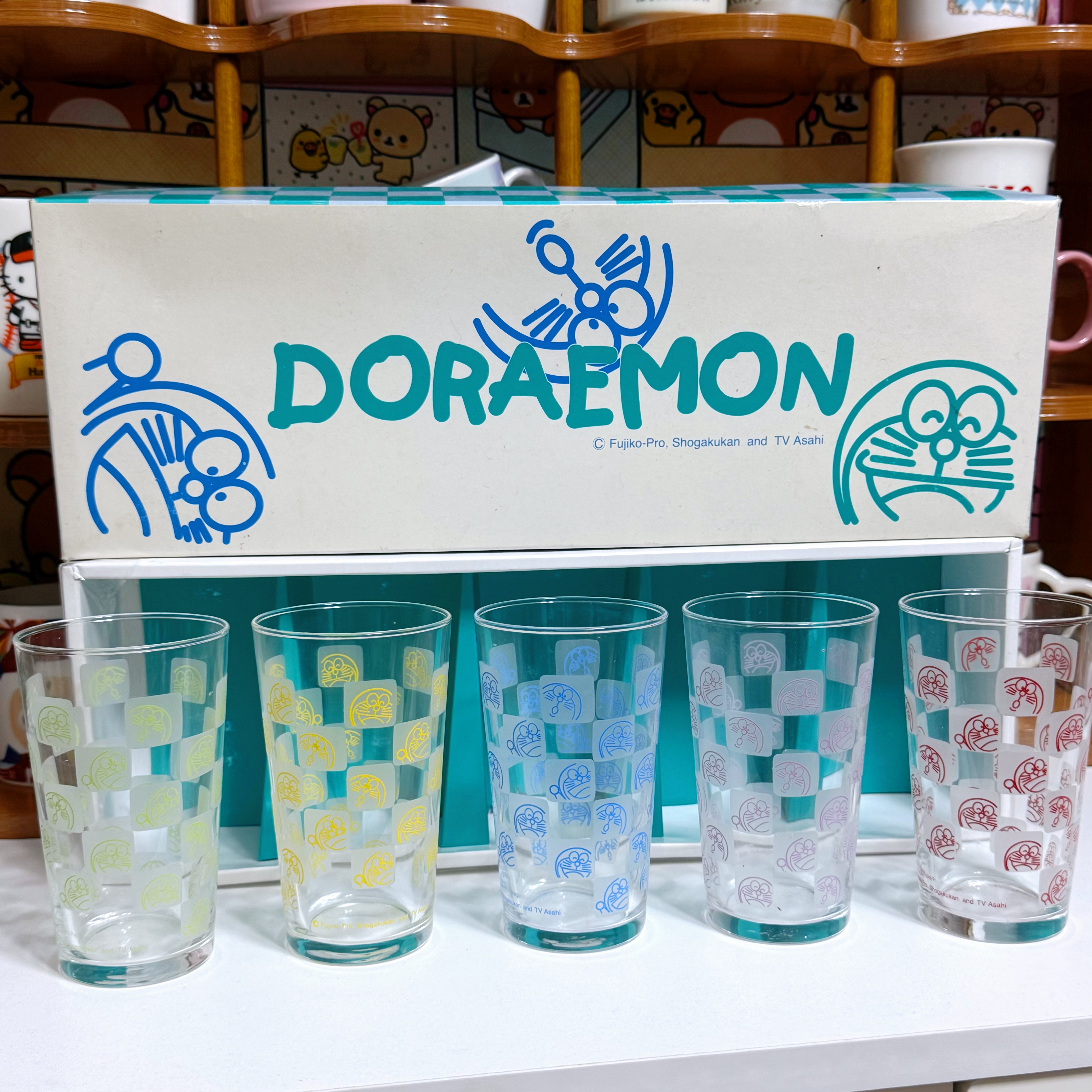 超稀少 日本中古DORAEMON多啦A梦玻璃杯 Otsuka Glass 东洋佐佐木