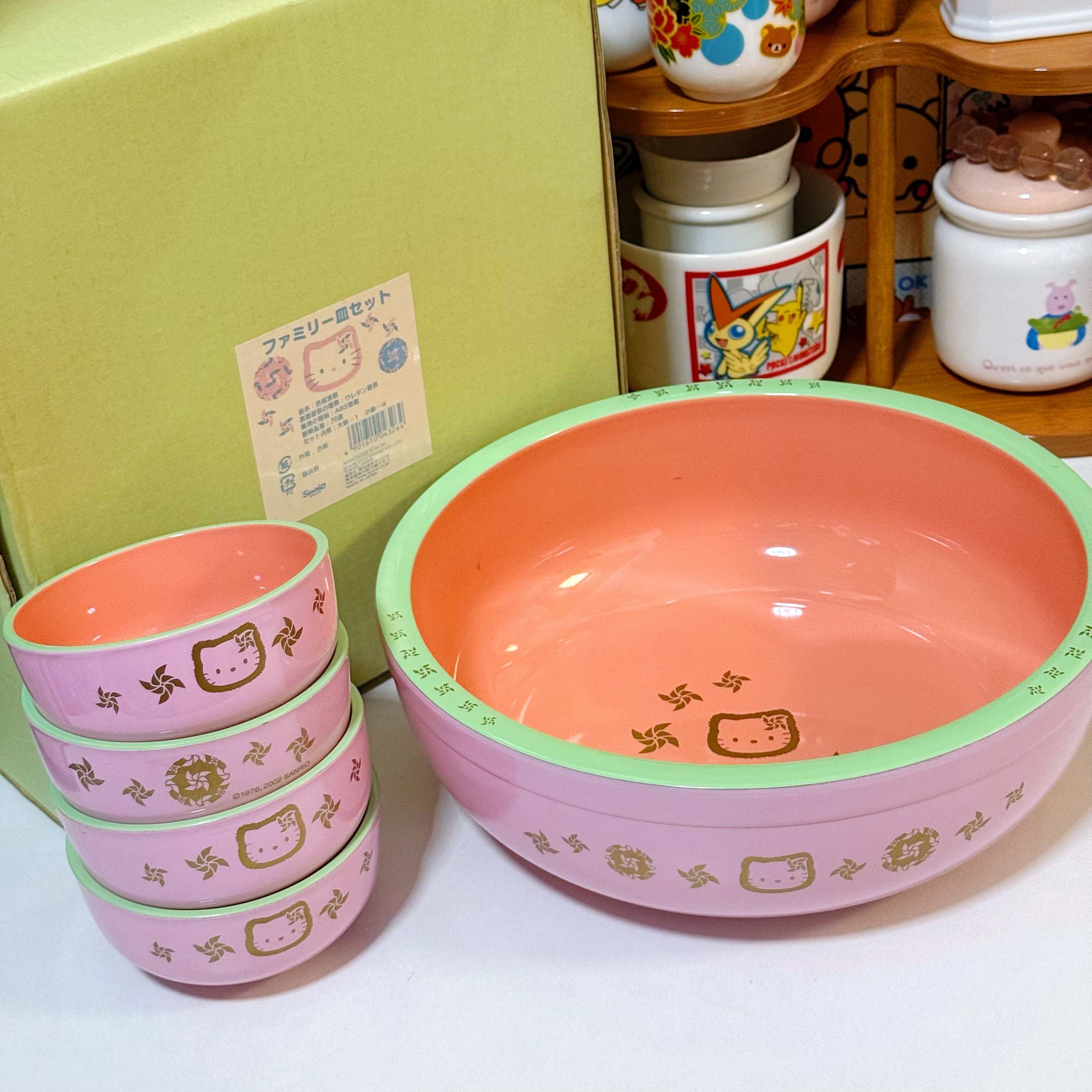 日本绝版hello kitty 树脂大钵 sanrio小碗 三丽鸥2002年 日本制
