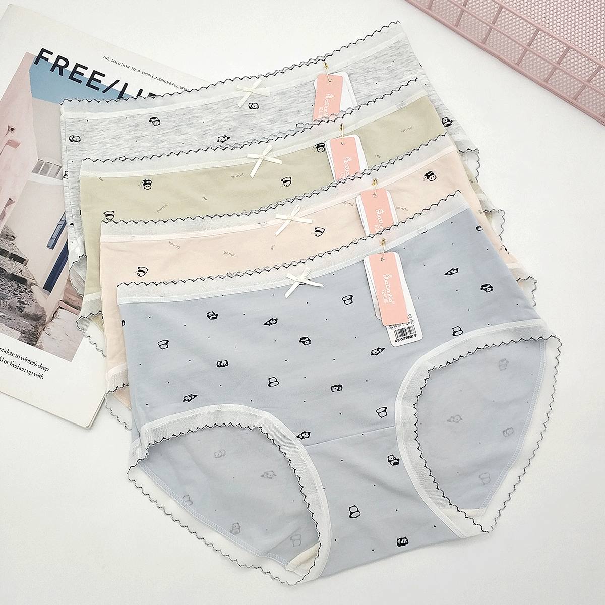 花仙娜内裤女中腰莫代尔无痕少女夏季薄款抗菌裆透气女士三角裤,女士内衣/男士内衣/家居服,女三角裤,淘宝优惠券,粉丝福利购,淘宝优惠卷