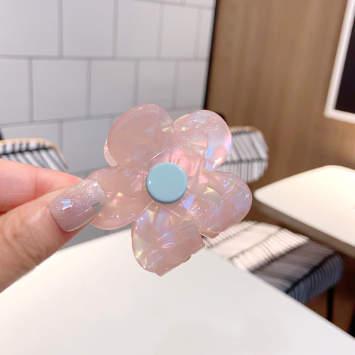 日系设计师原创花朵醋酸抓夹