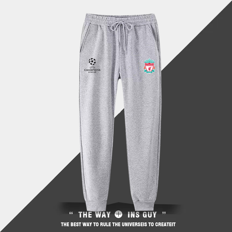 利物浦红军足球运动长裤男女春秋冬季薄款加绒厚训练收口束脚卫裤