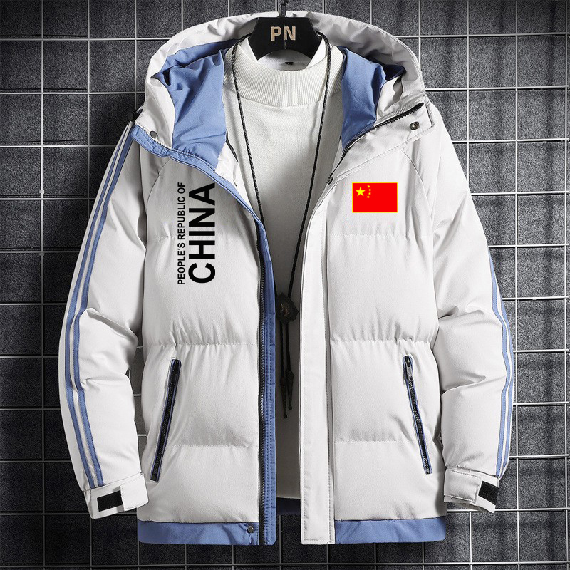 中国国家队运动棉服外套男女秋冬季加厚田径训练拉链连帽棉衣定制