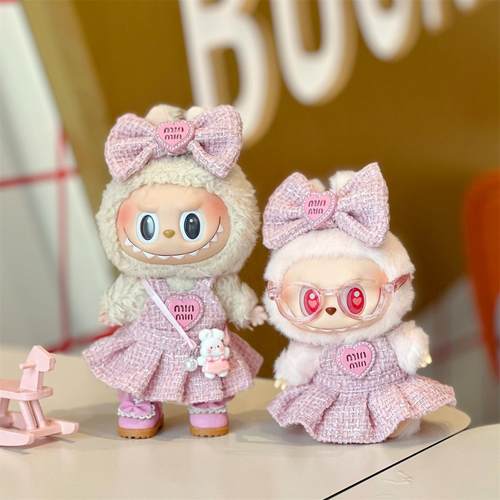 拉布布换装衣服蝴蝶结连衣裙套装