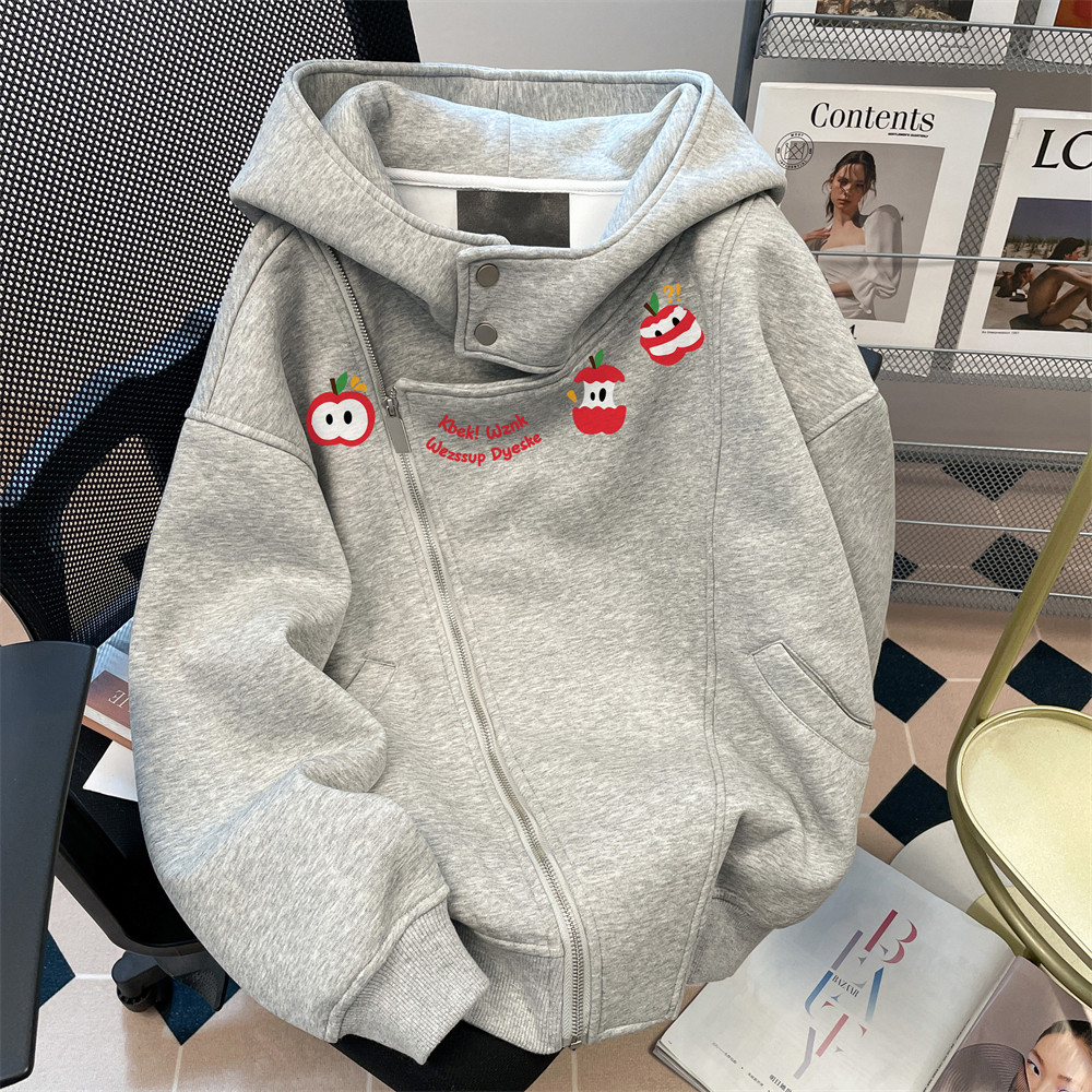 日本offcat设计感小众空气层重磅卫衣外套女秋冬美式潮牌hiphop休