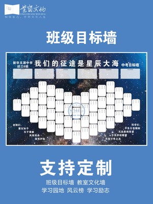 萤窗文化大学目标墙中考高考生地会考挑战光荣榜班级教室装饰布置