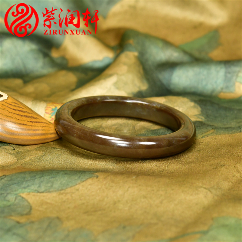 和田玉红糖玉手镯且末料老熟红糖