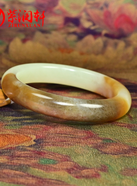 和田玉手镯若羌黄口料糖黄玉
