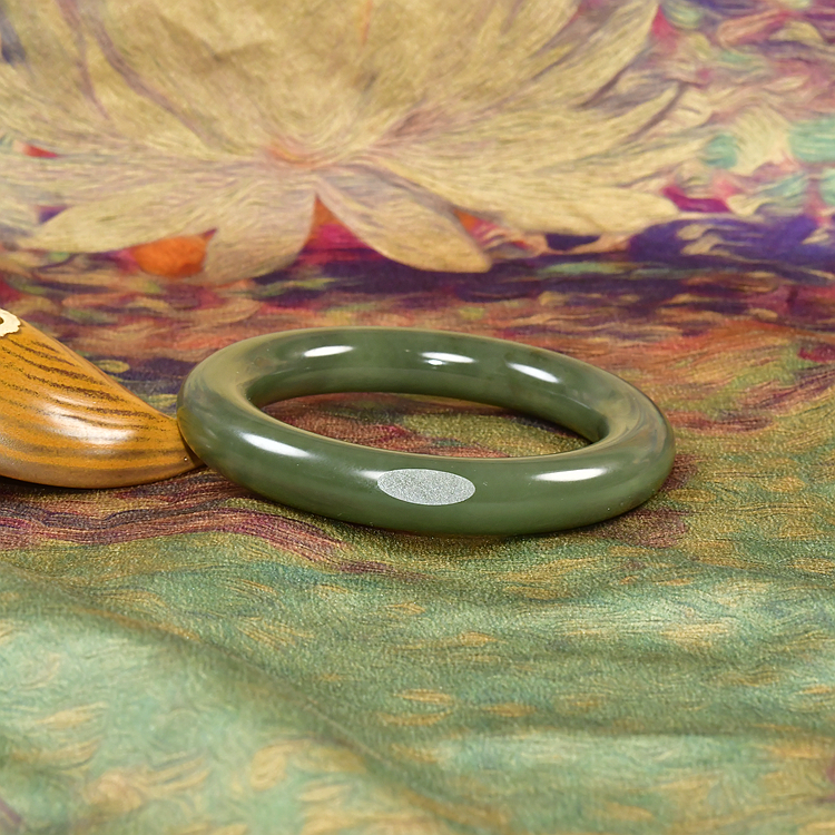 和田玉青玉沙枣青籽料手镯