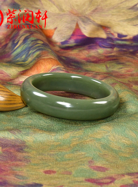 和田玉青玉籽料手镯杨柳青正装